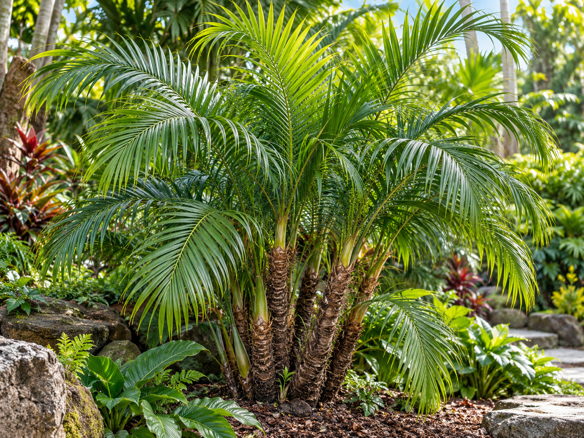 Arenga engleri Dwergsuikerpalm scherpe hoofdfoto